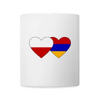 Polen Armenien Flagge Herz - Tasse - Weiß - Vorne