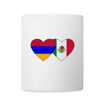 Armenia Mexico Flag Heart - Mug - white - Front