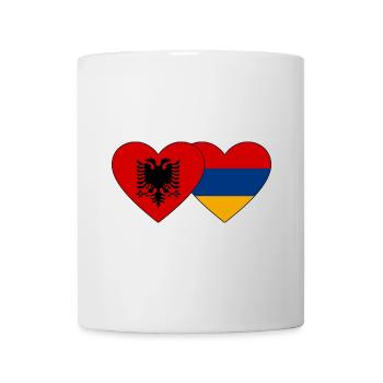 Albanie Arménie Drapeau Coeur - Mug blanc - blanc - Devant