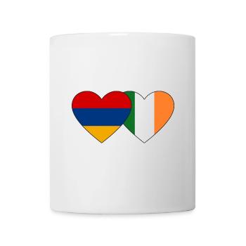 Arménie Irlande Drapeau Coeur - Mug blanc - blanc - Devant