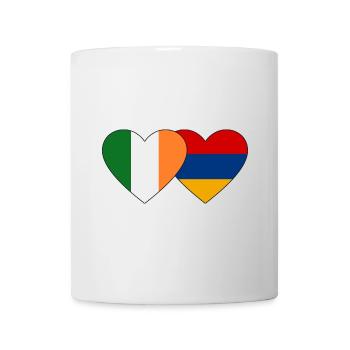 Ireland Armenia Flag Heart - Mug - white - Front