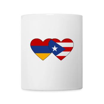 Armenia Cuba flag heart - Mug - white - Front