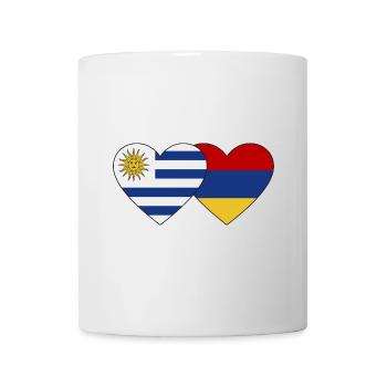 Uruguay Armenia Flag Heart - Mug - white - Front
