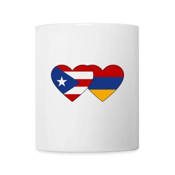 Kuba Armenien Flagge Herz - Tasse - Weiß - Vorne