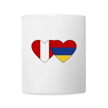 Peru Armenien Flagge Herz - Tasse - Weiß - Vorne