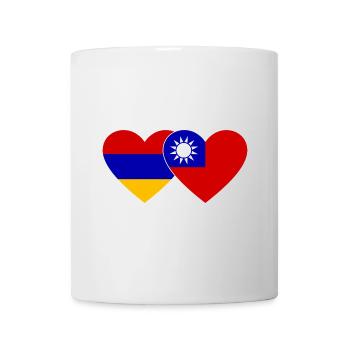 Arménie Drapeau Taiwan coeur - Mug blanc - blanc - Devant