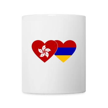 Hong Kong Armenien Flagge Herz - Tasse - Weiß - Vorne