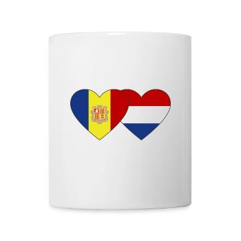 Andorra Holland Flagge Herz - Tasse - Weiß - Vorne
