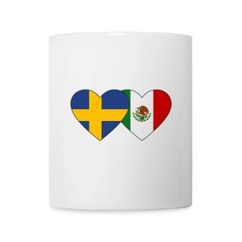 Sweden Mexico Flag Heart - Mug - white - Front