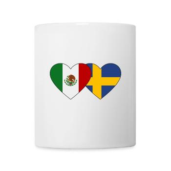 Mexico Sweden Flag Heart - Mug - white - Front