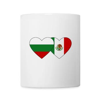 Bulgarien Mexiko Flagge Herz - Tasse - Weiß - Vorne