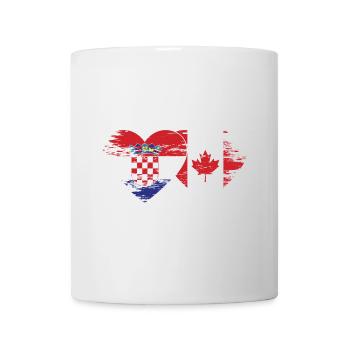 Croatie Canada drapeau coeur utilisé - Mug blanc - blanc - Devant