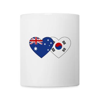 Australie Corée du Sud Flag Heart - Mug blanc - blanc - Devant