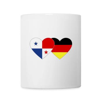 Panama Allemagne Flag Heart - Mug blanc - blanc - Devant