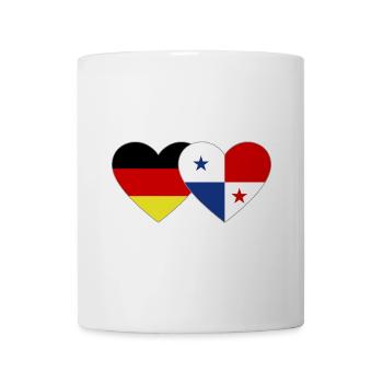 Deutschland Panama Flagge Herz - Tasse - Weiß - Vorne