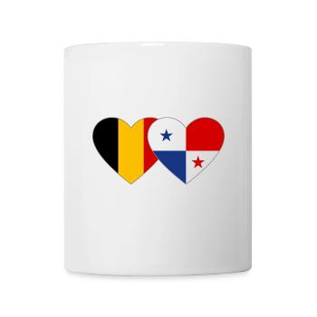 Belgium Panama Flag Heart - Mug - white - Front
