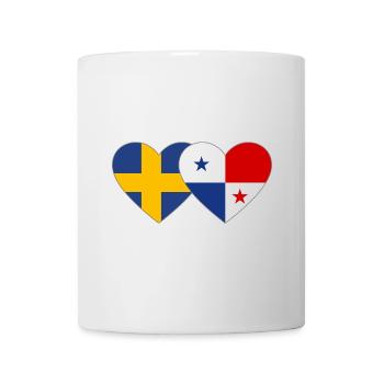 Suède Cœur du drapeau du Panama - Mug blanc - blanc - Devant