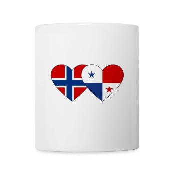 Norwegen Panama Flagge Herz - Tasse - Weiß - Vorne