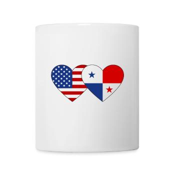 USA Panama Flag Heart - Mug - white - Front