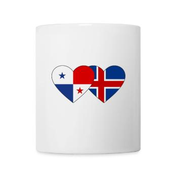 Cœur de drapeau de l’île de Panama - Mug blanc - blanc - Devant