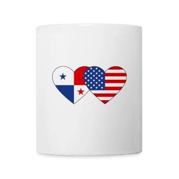 Panama USA Flag Heart - Mug blanc - blanc - Devant