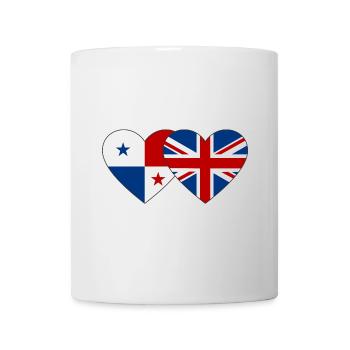 Panama England Flag Heart - Mug - white - Front