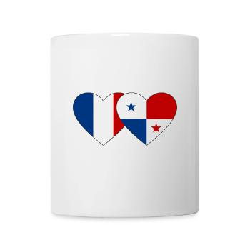 France Panama Flag Heart - Mug - white - Front