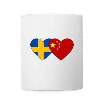 Sweden China Heart Flag - Mug - white - Front