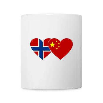 Norway China Heart Flag - Mug - white - Front