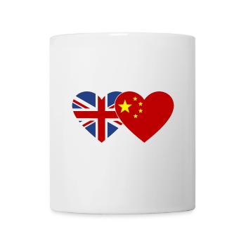 England China Heart Flag - Mug - white - Front