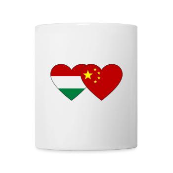 Hungary China Heart Flag - Mug - white - Front