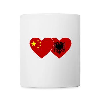 Chine Albanie Drapeau du Cœur - Mug blanc - blanc - Devant