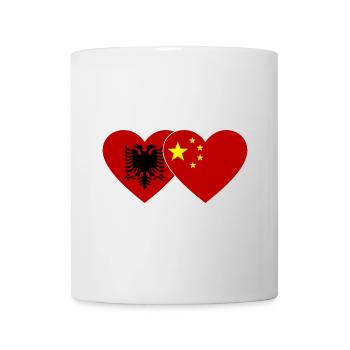 Albania China Heart Flag - Mug - white - Front