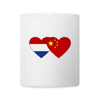 Holland China Heart Flag - Mug - white - Front