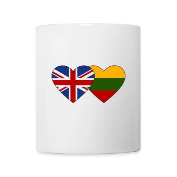 Großbritannien Litauen Flagge Herz - Tasse - Weiß - Vorne