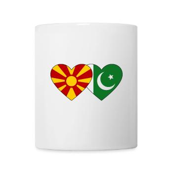 Macedonia Pakistan Flag Heart - Mug - white - Front