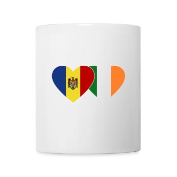 Andorra Irland Flagge Herz - Tasse - Weiß - Vorne