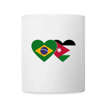 Brésil Jordan Drapeau Coeur - Mug blanc - blanc - Devant