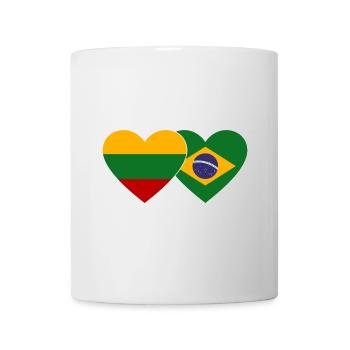 Lituanie Brésil Flag Coeur - Mug blanc - blanc - Devant