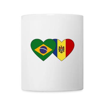 Brasilien Andorra Flagge Herz - Tasse - Weiß - Vorne