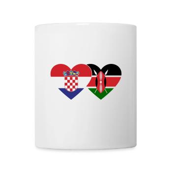 Croatia Kenya Flag Heart - Mug - white - Front
