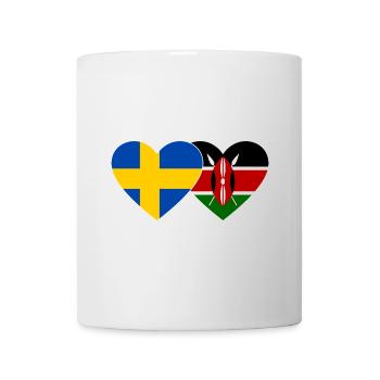 Sweden Kenya Flag Heart - Mug - white - Front