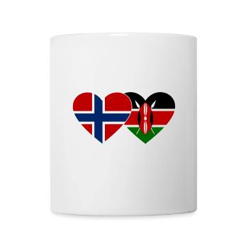 Norway Kenya Flag Heart - Mug - white - Front