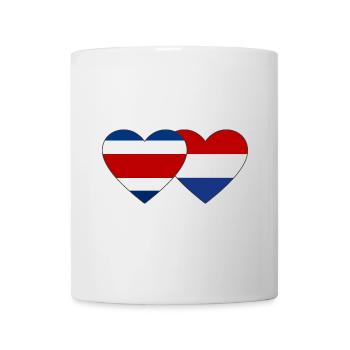 Costa Rica Holland Flag Heart - Mug - white - Front