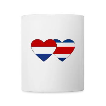 Cœur de drapeau du Costa Rica - Mug blanc - blanc - Devant