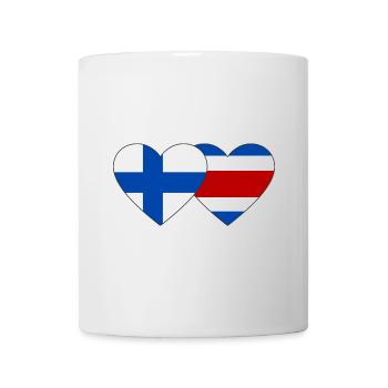 Finland Costa Rica Flag Heart - Mug - white - Front