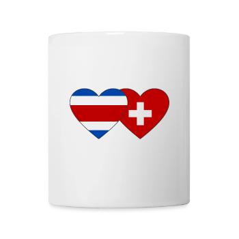 Costa Rica Suisse Flag Heart - Mug blanc - blanc - Devant