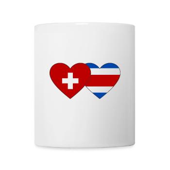 Switzerland Costa Rica Flag Heart - Mug - white - Front