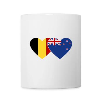 Belgique Nouvelle-Zélande Drapeau Coeur - Mug blanc - blanc - Devant