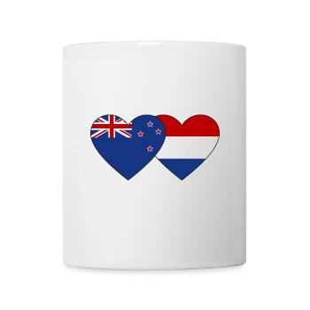 Cœur de drapeau de Nouvelle-Zélande - Mug blanc - blanc - Devant